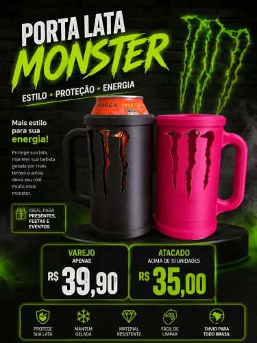 Porta lata Energético Monster 