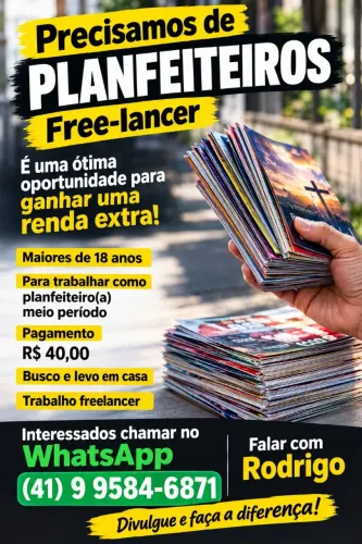 Vaga planfeiteiros free-lancer