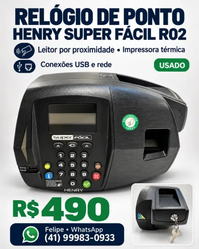 Relógio Ponto Henry Super Fácil R02