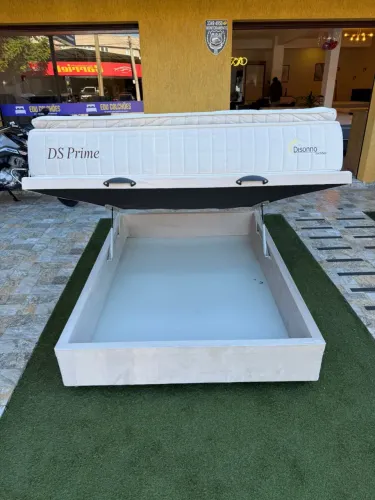 Cama BAÚ CASAL COM COLCHÃO DS PRIME TOP - Entrego!