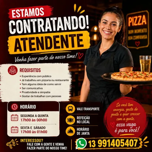 Vaga para atendente