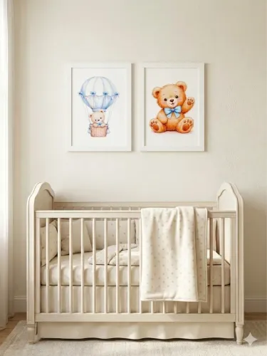 Quadro decorativo para quarto infantil com moldura sem vidro
