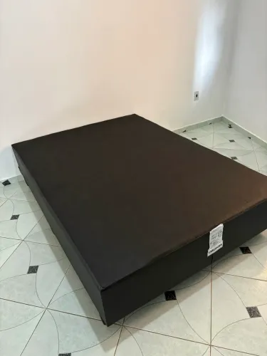 Base Ortobom courino preto tamanho casal