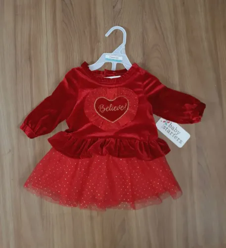 Vestido para bebê NOVO importado tamanho 6 meses