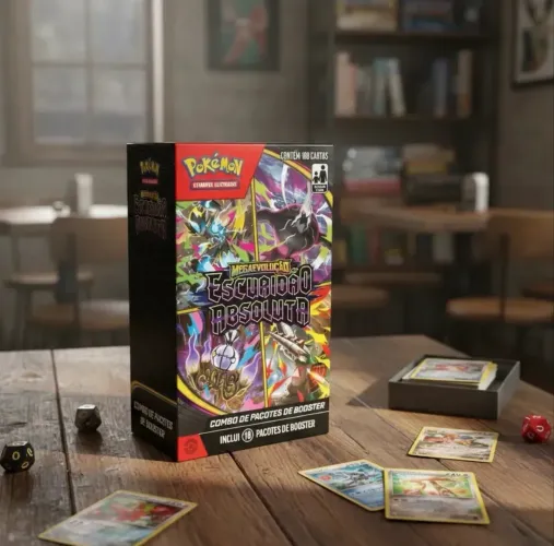 Combo de Booster Pokémon ME05 Escuridão Absoluta (Copag). Produto 100% original e novo!
