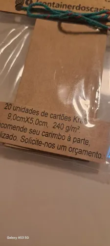 Kit com 20 cartões em Papel kraft