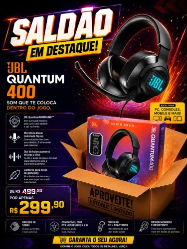 Headphone JBL Quantum 400 Novo