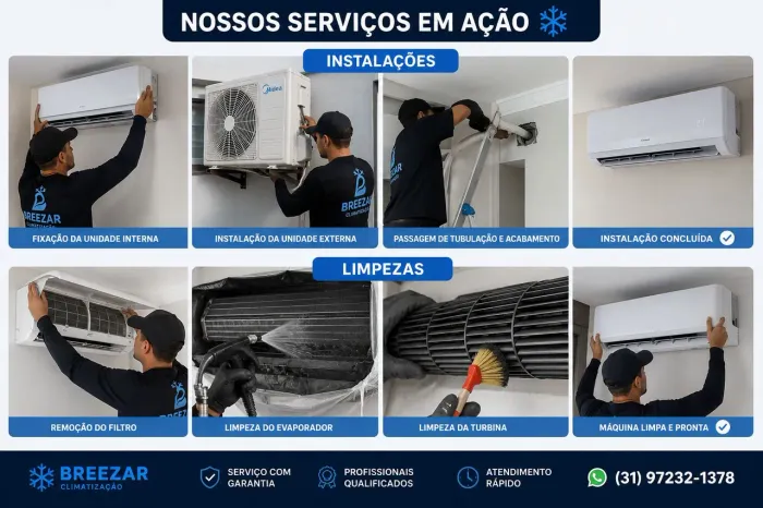 ? Instalação, Limpeza, Carga de Gás e Manutenção de Ar-Condicionado