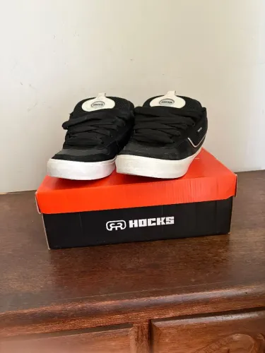 Tênis hocks puff preto e branco tamanho 43
