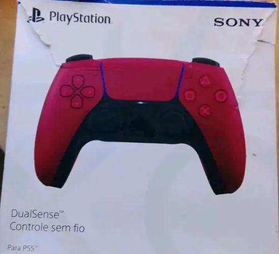 1 Controle Dual Sense sem fio PS5 vermelho usado somente uma vez.