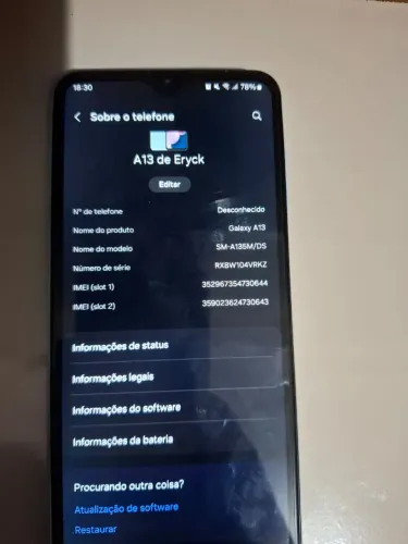Samsung Galaxy A13 128 GB - Muito bem conservado