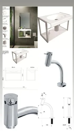 Lavabo chelles branco supremo + Torneira cromada Celite