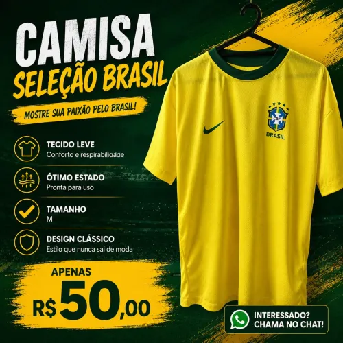 Camisa delação brasileira amarela