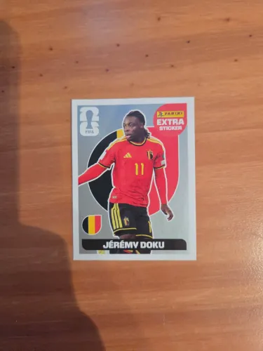Figurinha extra Jérémy Doku prata copa 2026