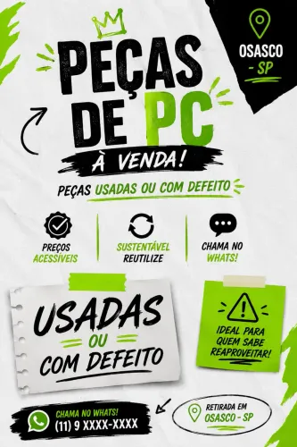 Peças de pc gamer usadas em ótimas condições ou defeituosas