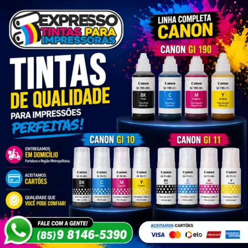 Tinta Impressoras Canon G6010 G7010 Dentre Outros Modelos. Fazemos Entregas. 