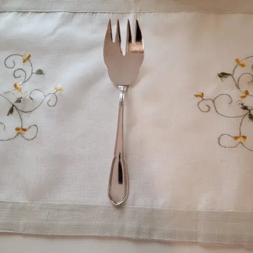 Garfo para servir peixe - Prata 90 Wolff medida 22cm