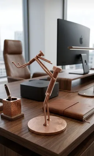 Escultura de pai para filho.