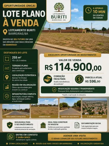 OPORTUNIDADE DE INVESTIMENTO EM BARREIRAS/BA
