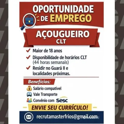 Oportunidade de emprego Açougueiro