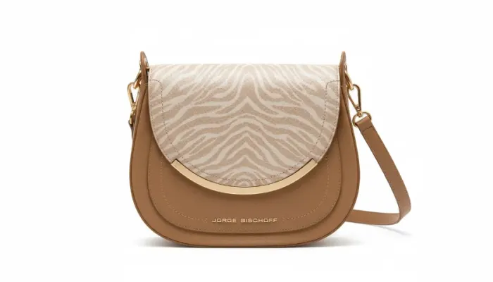 ORIGINAL Bolsa Jorge Bischoff caramelo e animal print
