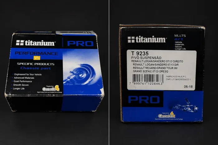 Pivô de Suspensão Direito Titanium Pro T9235 - Novo Renault