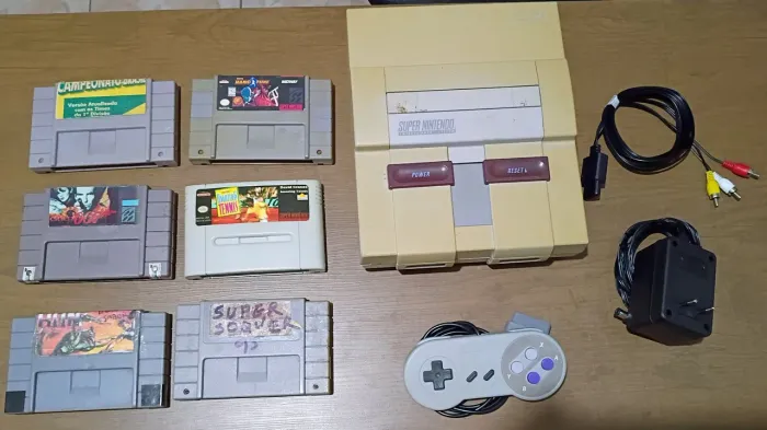 Super Nintendo Fat Completo + 6 Jogos - R$ 650