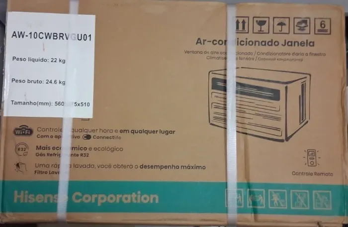 AR-CONDICIONADO DE JANELA HISENSE 10.000 BTUs 127V - NOVO, LACRADO!