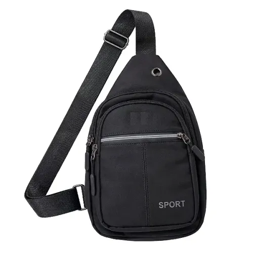 Mini Mochila Tiracolo e Transversal Multifuncional Cor Preto - Sport