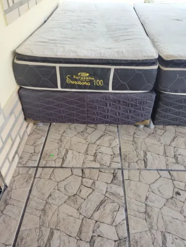 2 Cama Box ja Higienizadas mola ensacada D100 com pilowtop Eurosono