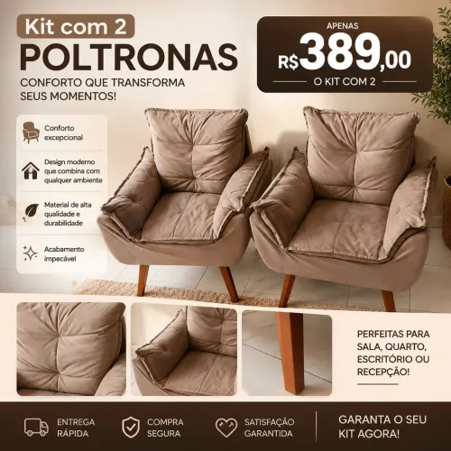 Poltronas Lindas kit com 2