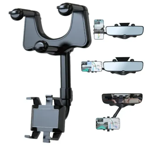 Suporte de Celular para Retrovisor Interno Automotivo