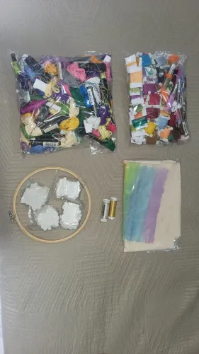 Lote de Materiais para Bordado - Completo!
