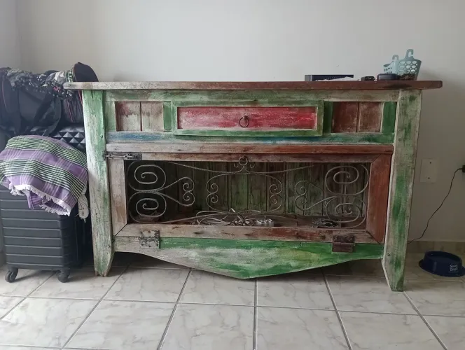 Móvel de madeira balcão aparador para sala