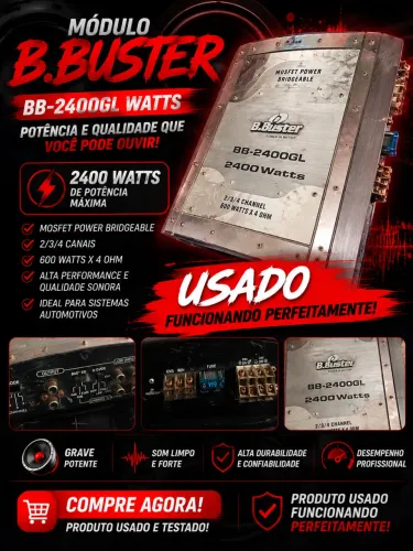 Módulo B BUSTER 2400 Watts troco por fonte automotiva
