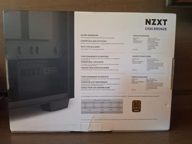 Fonte NZXT C550 Bronze 550W Semi-Modular