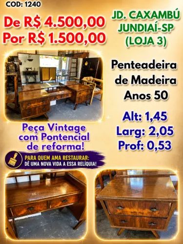 OFERTA - Penteadeira Vintage anos 50