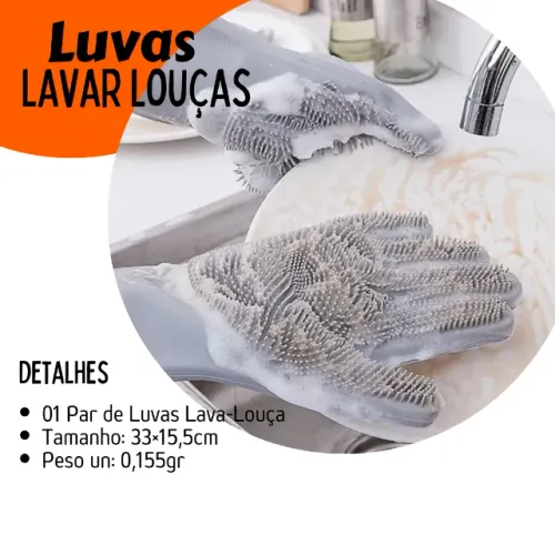 Luva Esponja Lava Louça Mágica Multiuso _ CS579