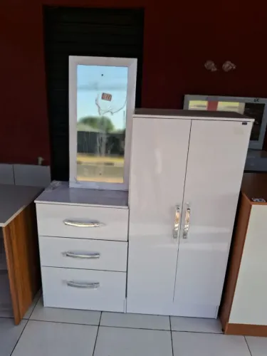 CÔMODA SAPATEIRA MULTIUSO NOVAS B700 COM ESPELHO