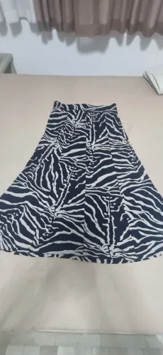 Saia preta animal print P/M