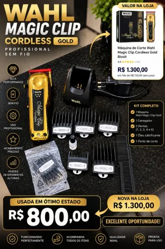 Maquina de corta cabelo profissional Wahl !