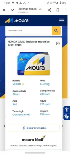 Venda de bateria automotivo