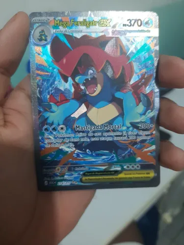 Vendo carta de pokemom Mega Feralitr EX Mega evolução