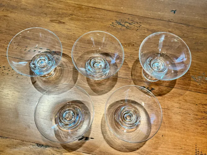 Taças de sobremesa de cristal