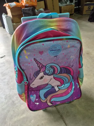 Mochila infantil para meninas unicórnio