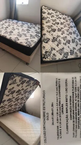 Base e colchão de casal