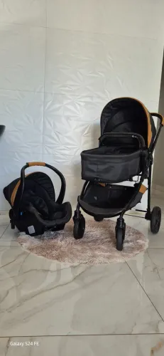 Carrinho de Bebê Galzerano 2 em 1 (Moisés + Bebê Conforto)