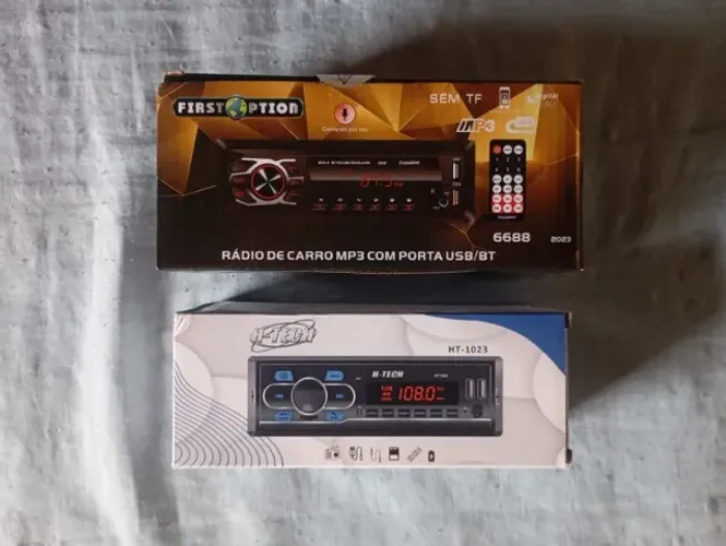 Rádio Automotivo Bluetooth Novo na Caixa 1Din RCA 2 Entrada USB