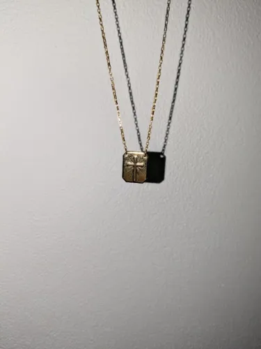 Escapulário banhado ouro 18k