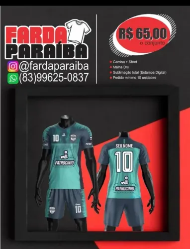 Fardamentos Sublimação total e serigrafia